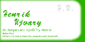 henrik ujvary business card